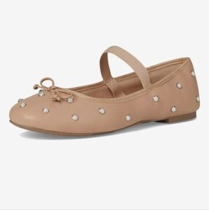 Aldo Byanca tan caramel Embellished Cross-Strap Ballet Flats size 9 brand‎ new